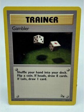 Gambler 60/62 Fossil Set Non-Holo Vintage 1999 Pokemon TCG‎